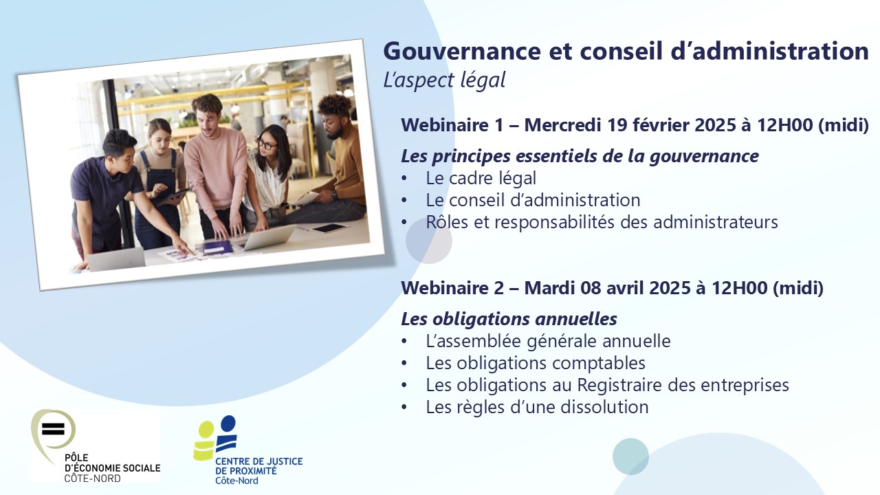 Gouvernance et conseil d'administration